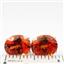 925 Sterling Silver Post Earrings, Created Padparadscha Sapphire, SE202
