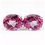 925 Sterling Silver Post Earrings, Pure Pink Topaz, SE202