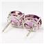 925 Sterling Silver Post Earrings, Pure Pink Topaz, SE202