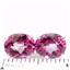 925 Sterling Silver Post Earrings, Pure Pink Topaz, SE202