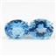 925 Sterling Silver Post Earrings, Swiss Blue Topaz, SE202