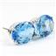 925 Sterling Silver Post Earrings, Swiss Blue Topaz, SE202