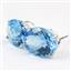 925 Sterling Silver Post Earrings, Swiss Blue Topaz, SE202