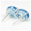 925 Sterling Silver Post Earrings, Swiss Blue Topaz, SE202
