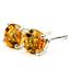 925 Sterling Silver Post Earrings, Citrine, SE012