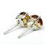 925 Sterling Silver Post Earrings, Citrine, SE012