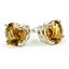 925 Sterling Silver Post Earrings, Citrine, SE012