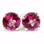 925 Sterling Silver Post Earrings, Pure Pink Topaz, SE012
