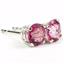 925 Sterling Silver Post Earrings, Pure Pink Topaz, SE012