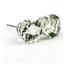 14k Gold Post Earrings, Green Amethyst, E112