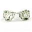 14k Gold Post Earrings, Green Amethyst, E112