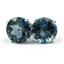 925 Sterling Silver Post Earrings, London Blue Topaz, SE112