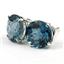 925 Sterling Silver Post Earrings, London Blue Topaz, SE112
