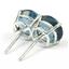 925 Sterling Silver Post Earrings, London Blue Topaz, SE112