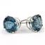 925 Sterling Silver Post Earrings, London Blue Topaz, SE112