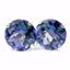 14k Gold Post Earrings, Neptunes Garden Topaz, E112