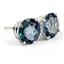 14k Gold Post Earrings, Neptunes Garden Topaz, E112