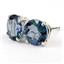 14k Gold Post Earrings, Neptunes Garden Topaz, E112