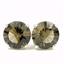 14k Gold Post Earrings, Smoky Quartz, E112