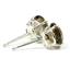 14k Gold Post Earrings, Smoky Quartz, E112