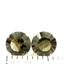 14k Gold Post Earrings, Smoky Quartz, E112