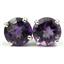 925 Sterling Silver Post Earrings, Amethyst, SE212