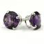 925 Sterling Silver Post Earrings, Amethyst, SE212
