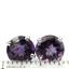 925 Sterling Silver Post Earrings, Amethyst, SE212