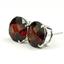 925 Sterling Silver Post Earrings, Mozambique Garnet, SE212