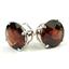 925 Sterling Silver Post Earrings, Mozambique Garnet, SE212