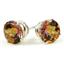 925 Sterling Silver Post Earrings, Twilight Fire Topaz, SE212