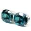 925 Sterling Silver Post Earrings, Paraiba Topaz, SE202