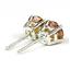 925 Sterling Silver Post Earrings, Twilight Fire Topaz, SE012