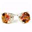 925 Sterling Silver Post Earrings, Twilight Fire Topaz, SE012