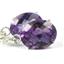 925 Sterling Silver Leverback Earrings, Amethyst, SE107