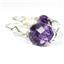 925 Sterling Silver Leverback Earrings, Amethyst, SE107