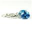 925 Sterling Silver Leverback Earrings, Swiss Blue CZ, SE107