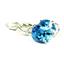 925 Sterling Silver Leverback Earrings, Swiss Blue CZ, SE107