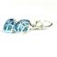 925 Sterling Silver Leverback Earrings, Swiss Blue CZ, SE107