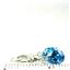 925 Sterling Silver Leverback Earrings, Swiss Blue CZ, SE107