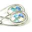 925 Sterling Silver Leverback Earrings, Mercury Mist Topaz, SE008