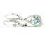 925 Sterling Silver Leverback Earrings, Mercury Mist Topaz, SE008