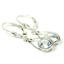 925 Sterling Silver Leverback Earrings, Mercury Mist Topaz, SE008