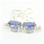 925 Sterling Silver Threader Earrings, Created Blue Sapphire, SE003