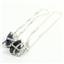 925 Sterling Silver Threader Earrings, Created Blue Sapphire, SE003