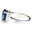 925 Sterling Silver Ladies Ring, Quantum Cut London Blue Topaz, SR136