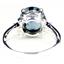 925 Sterling Silver Ladies Ring, Quantum Cut London Blue Topaz, SR136
