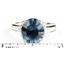 925 Sterling Silver Ladies Ring, Quantum Cut London Blue Topaz, SR136