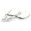 925 Sterling Silver Leverback Earrings, Cubic Zirconia, SE001