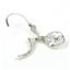 925 Sterling Silver Leverback Earrings, Cubic Zirconia, SE001